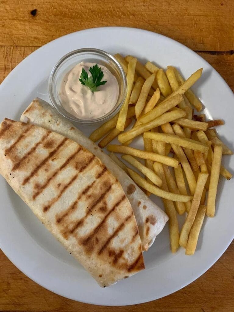 tortila v Krušovické restaurace